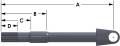 Dana 60/70/80/14T Front Inner Shaft - Blank 1550 Joint 40 Spline